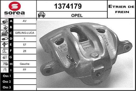 SNRA 1374179 - Тормозной суппорт autospares.lv