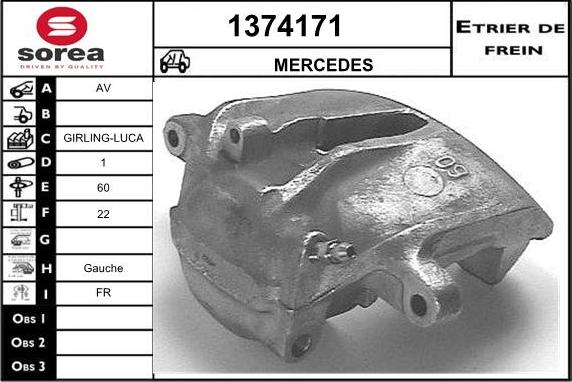 SNRA 1374171 - Тормозной суппорт autospares.lv