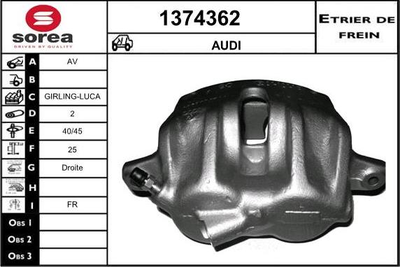 SNRA 1374362 - Тормозной суппорт autospares.lv