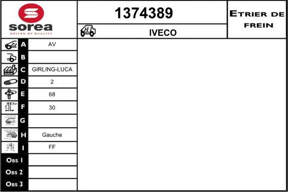 SNRA 1374389 - Тормозной суппорт autospares.lv