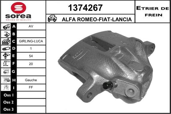 SNRA 1374267 - Тормозной суппорт autospares.lv