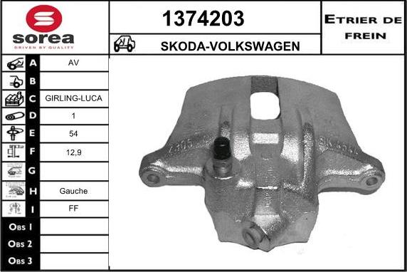 SNRA 1374203 - Тормозной суппорт autospares.lv