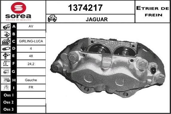 SNRA 1374217 - Тормозной суппорт autospares.lv