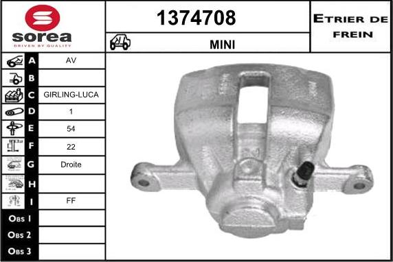 SNRA 1374708 - Тормозной суппорт autospares.lv