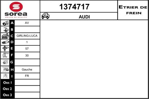 SNRA 1374717 - Тормозной суппорт autospares.lv