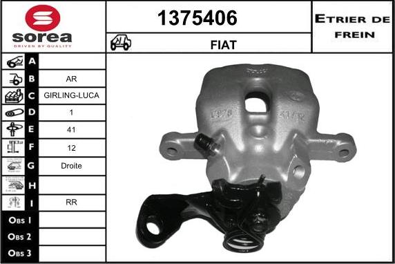 SNRA 1375406 - Тормозной суппорт autospares.lv