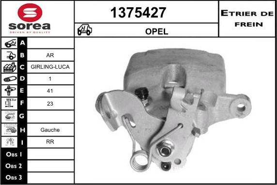 SNRA 1375427 - Тормозной суппорт autospares.lv