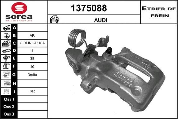 SNRA 1375088 - Тормозной суппорт autospares.lv