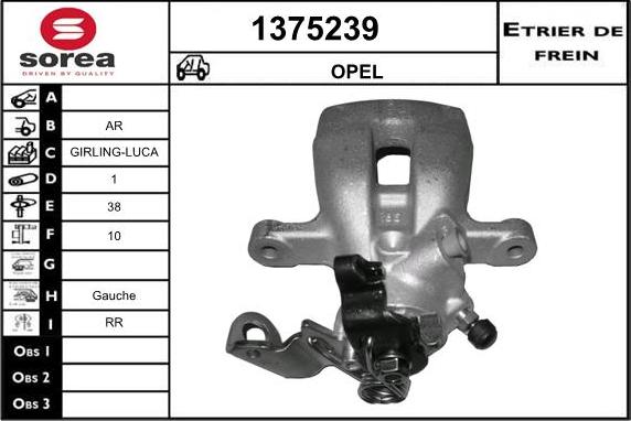 SNRA 1375239 - Тормозной суппорт autospares.lv