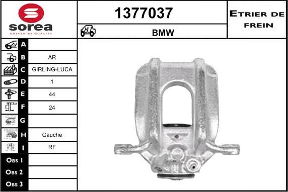 SNRA 1377037 - Тормозной суппорт autospares.lv