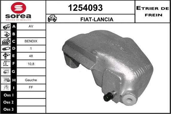 SNRA 1254093 - Тормозной суппорт autospares.lv