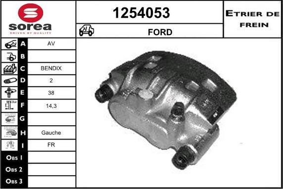 SNRA 1254053 - Тормозной суппорт autospares.lv