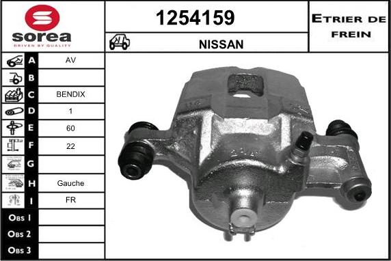 SNRA 1254159 - Тормозной суппорт autospares.lv