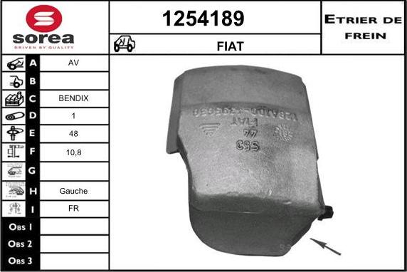 SNRA 1254189 - Тормозной суппорт autospares.lv