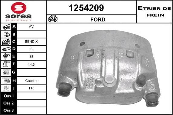 SNRA 1254209 - Тормозной суппорт autospares.lv