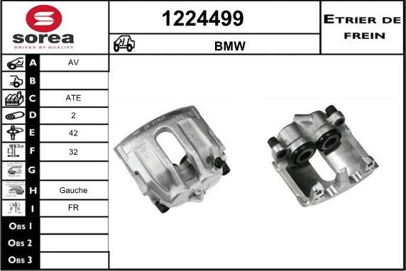 SNRA 1224499 - Тормозной суппорт autospares.lv