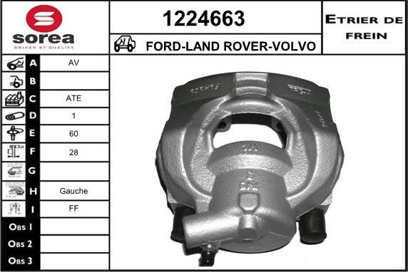 SNRA 1224663 - Тормозной суппорт autospares.lv