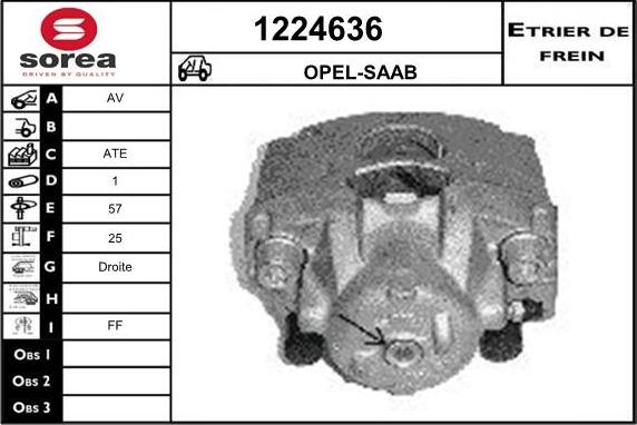 SNRA 1224636 - Тормозной суппорт autospares.lv