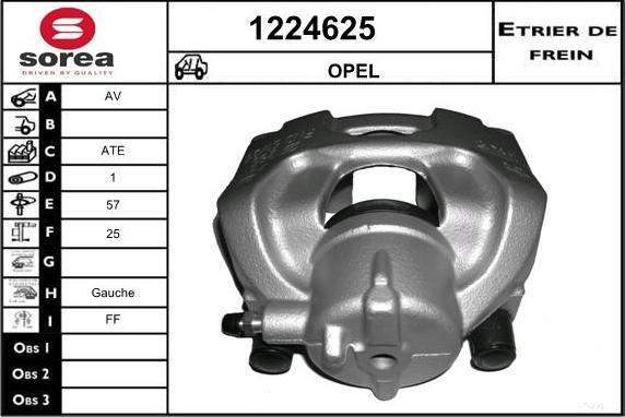 SNRA 1224625 - Тормозной суппорт autospares.lv