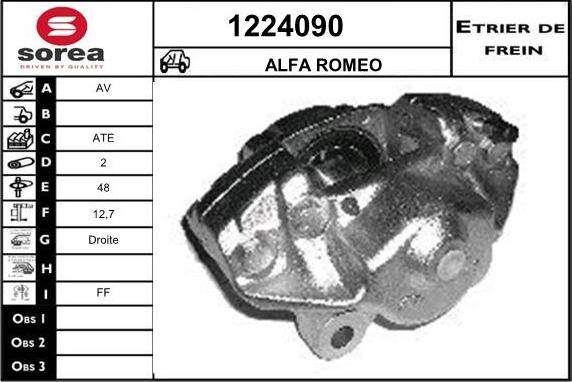SNRA 1224090 - Тормозной суппорт autospares.lv
