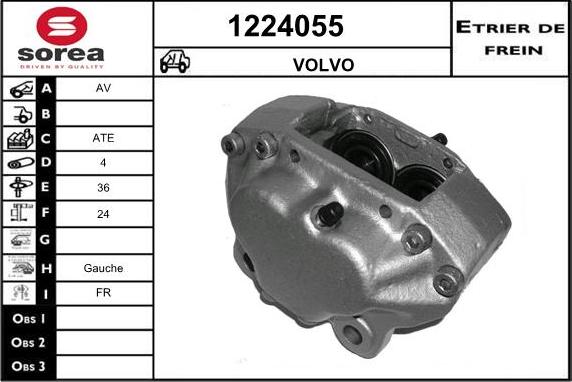 SNRA 1224055 - Тормозной суппорт autospares.lv