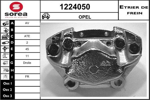 SNRA 1224050 - Тормозной суппорт autospares.lv