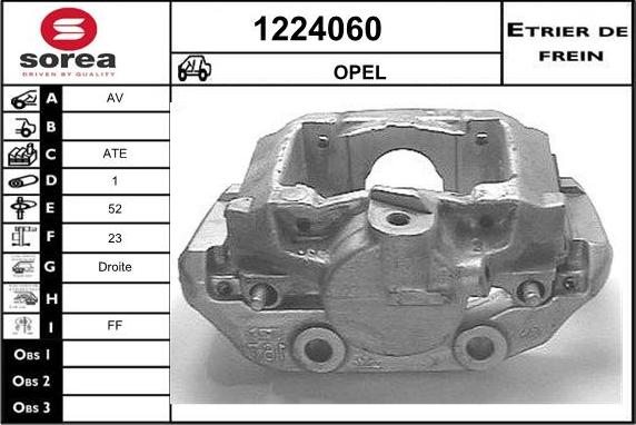 SNRA 1224060 - Тормозной суппорт autospares.lv