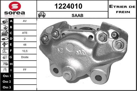 SNRA 1224010 - Тормозной суппорт autospares.lv