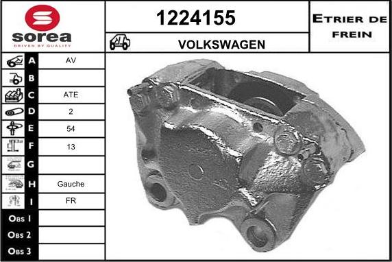 SNRA 1224155 - Тормозной суппорт autospares.lv