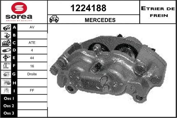 SNRA 1224188 - Тормозной суппорт autospares.lv