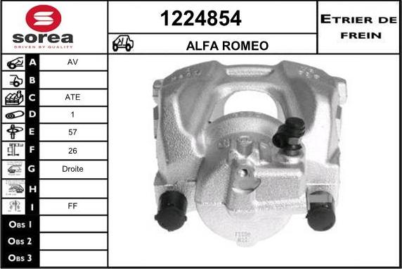 SNRA 1224854 - Тормозной суппорт autospares.lv