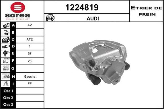 SNRA 1224819 - Тормозной суппорт autospares.lv