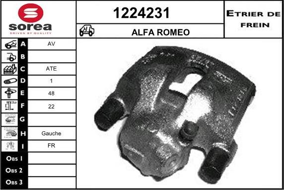 SNRA 1224231 - Тормозной суппорт autospares.lv