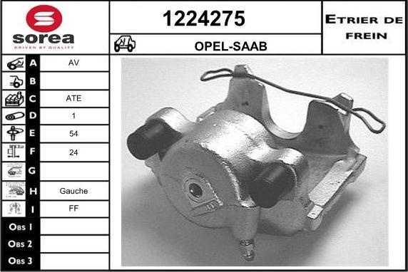 SNRA 1224275 - Тормозной суппорт autospares.lv