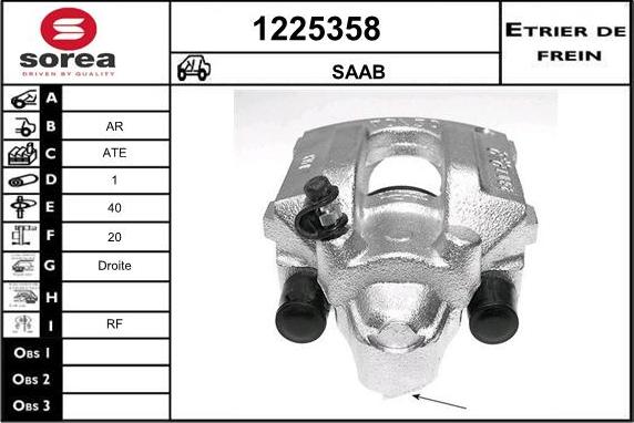 SNRA 1225358 - Тормозной суппорт autospares.lv