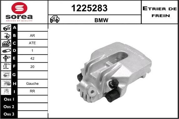 SNRA 1225283 - Тормозной суппорт autospares.lv