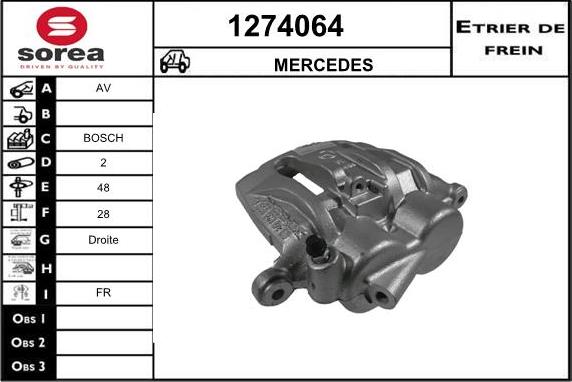 SNRA 1274064 - Тормозной суппорт autospares.lv