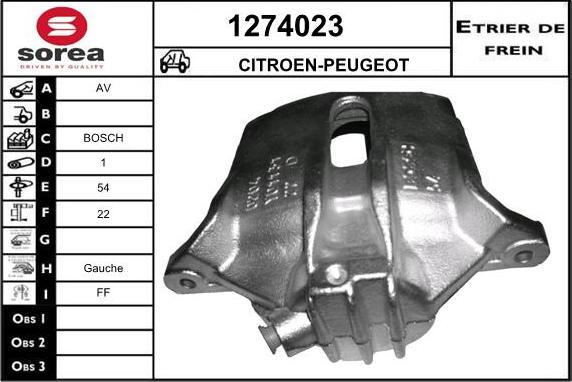 SNRA 1274023 - Тормозной суппорт autospares.lv