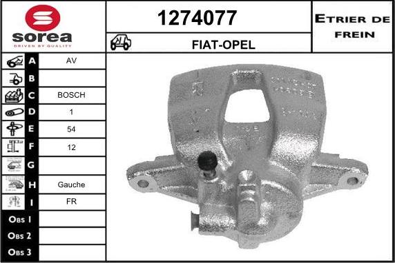 SNRA 1274077 - Тормозной суппорт autospares.lv