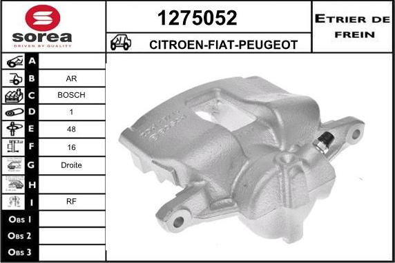 SNRA 1275052 - Тормозной суппорт autospares.lv