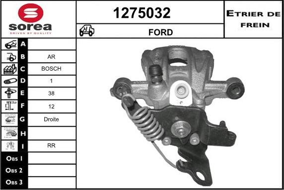 SNRA 1275032 - Тормозной суппорт autospares.lv