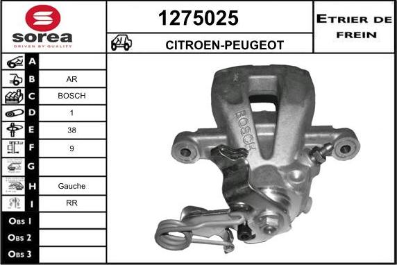 SNRA 1275025 - Тормозной суппорт autospares.lv