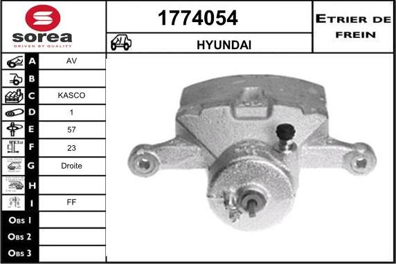 SNRA 1774054 - Тормозной суппорт autospares.lv