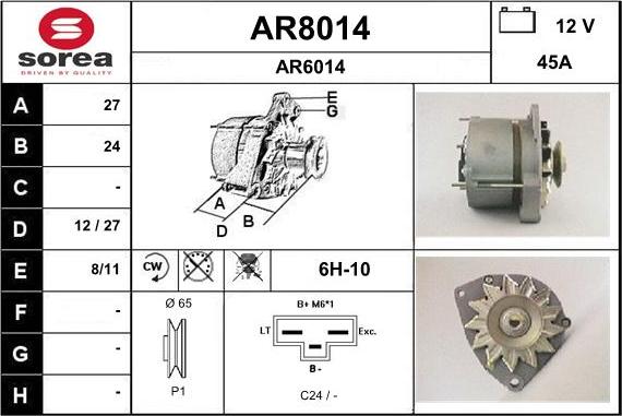 SNRA AR8014 - Генератор autospares.lv