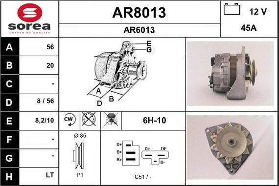 SNRA AR8013 - Генератор autospares.lv