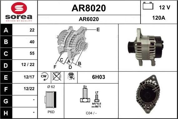 SNRA AR8020 - Генератор autospares.lv