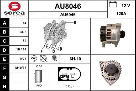 SNRA AU8046 - Генератор autospares.lv