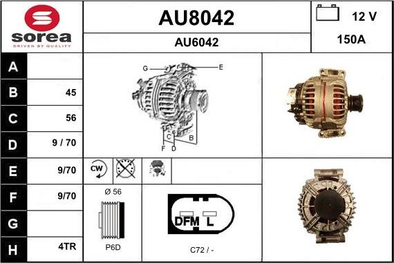 SNRA AU8042 - Генератор autospares.lv