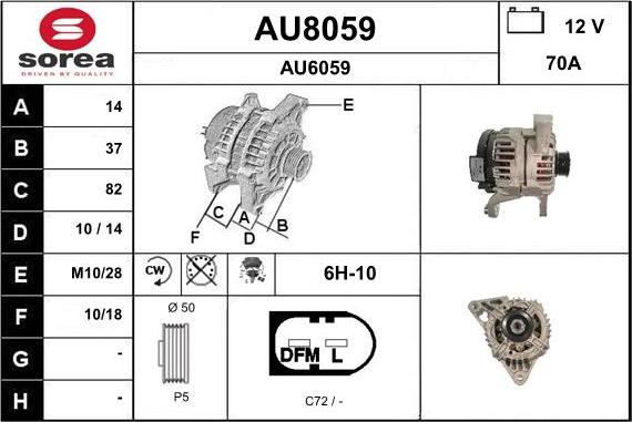 SNRA AU8059 - Генератор autospares.lv