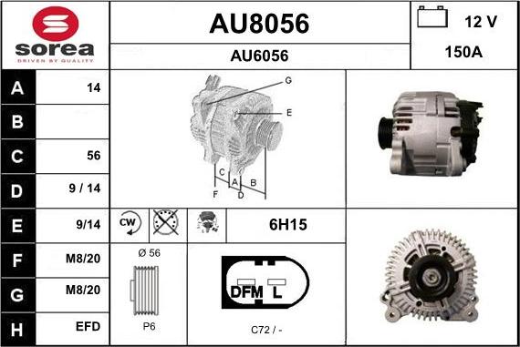 SNRA AU8056 - Генератор autospares.lv